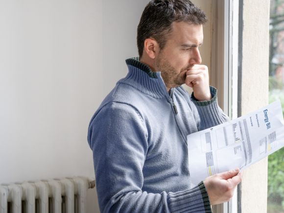 Man worried with bill