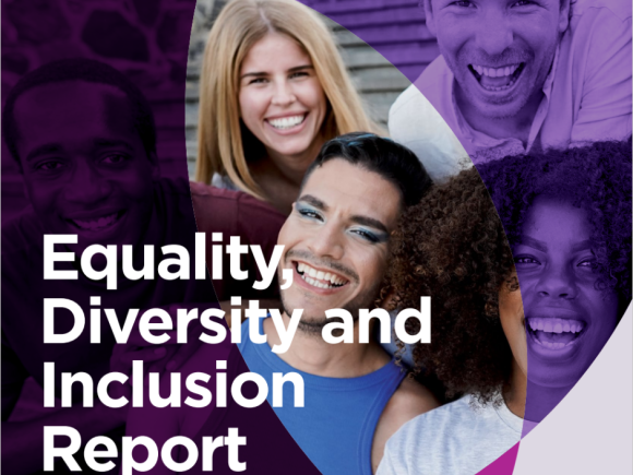 Cover image of a diverse group people for the Platform Housing Group equality diversity and inclusion report
