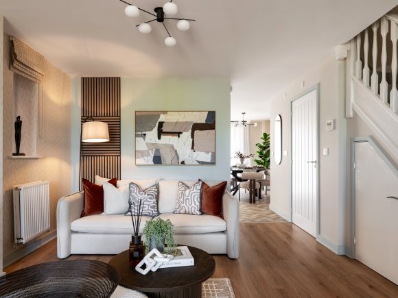 Shared Ownership Hero image, CGI image of the interior of the Trentside Show Home