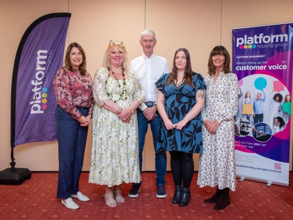 Staff and customers at the conference