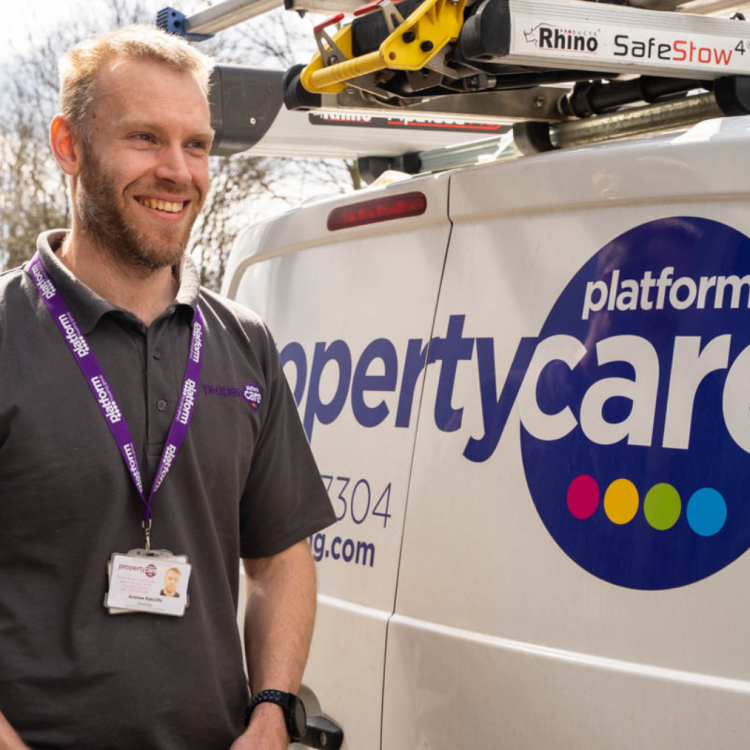 Platform Property Care operative with van