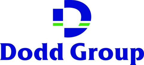 Dodd Group logo, featuring a blue and green stylised “D” icon above the company name “Dodd Group” in blue lettering.