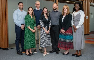 Trainee Board members photographed with Elizabeth and John
