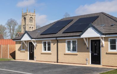 Solar panels on a roof
