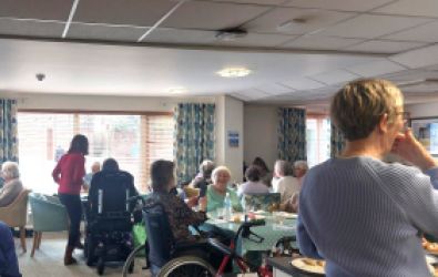 Elizabeth Court residents playing bingo