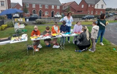 Children enjoying activities at the summer picnics