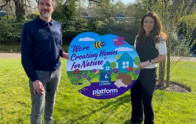 Homes for Nature logo held by Platform colleagues