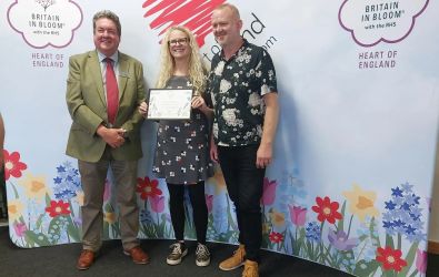 Winners collecting their award