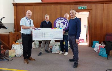 Cheque handover at Soar Valley