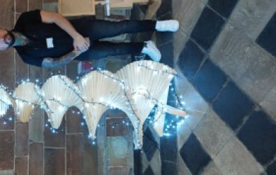 Glyn with his Christmas tree creation