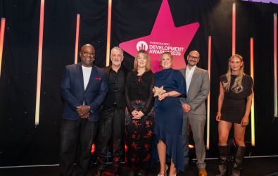 Colleagues collecting the award