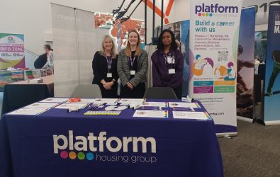 Colleagues at the STEM event