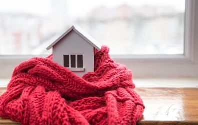 A house wrapped in a scarf