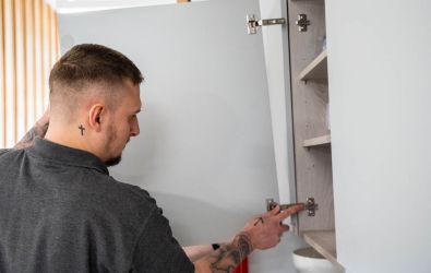 An operative undertaking a customer repair