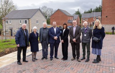 Councillors and Platform colleagues at the development in Newent
