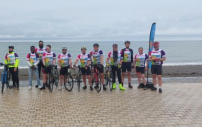 The start of the bike ride