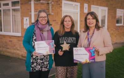 Community Partnership Award winner 2026 - Amanda Bowen (centre) with  Hannah Dowling, DIVSS volunteer (left) and Lisa Fairlie, Director of Housing Operations at Platform Housing Group (right)