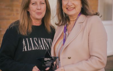 Community Partnership Award winner 2026 - Amanda Bowen from DIVSS Youth Club (left) with Lisa Fairlie, Director of Housing Operations at Platform Housing Group 